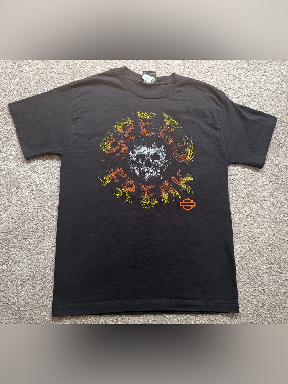 Y2K Harley Davison Speed Freak Winnipeg Manitoba T Shirt grunge motorcycle
